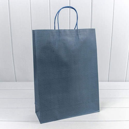 Пакет подарочный 31х42х11.5см (Синий, Крафт)
