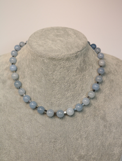 Чокер из аквамарина "Линия горизонта"