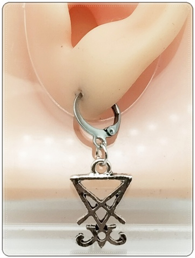 Серьги кольца " "Печать Люцифера". Бижутерия, украшения.