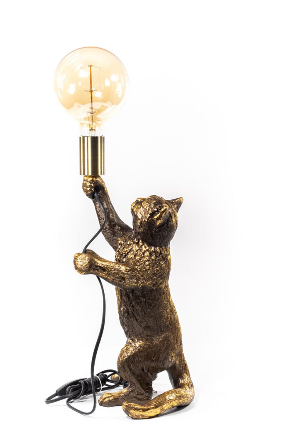 Настольная лампа Кот Эдисон Бронза