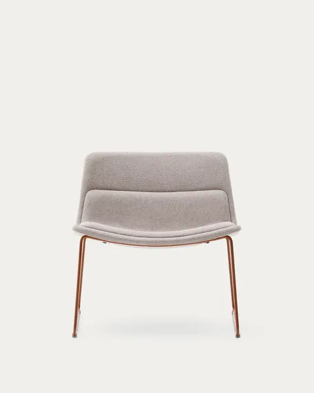 Zahara Стул со стальными ножками полиэстер бежевый