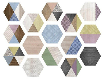 Керамогранит ART DECO Hexa (15 вариаций рис.)
