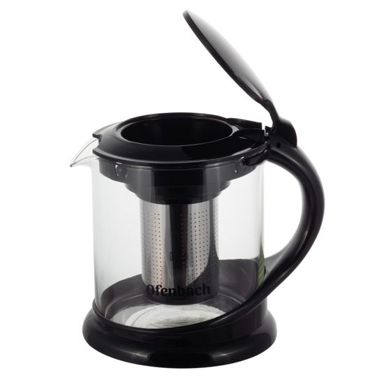 Стеклянный заварочный чайник 1 л. с ситечком Ofenbach NB 100615M