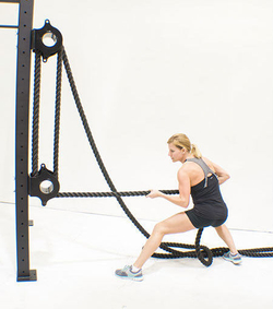 Канатный тренажер "Двойная бочка"