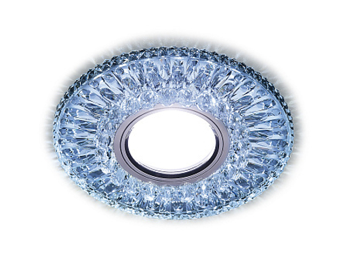 Встраиваемый точечный светильник со светодиодной лентой S380 CL/CLD хром/прозрачный MR16+3W(LED COLD)