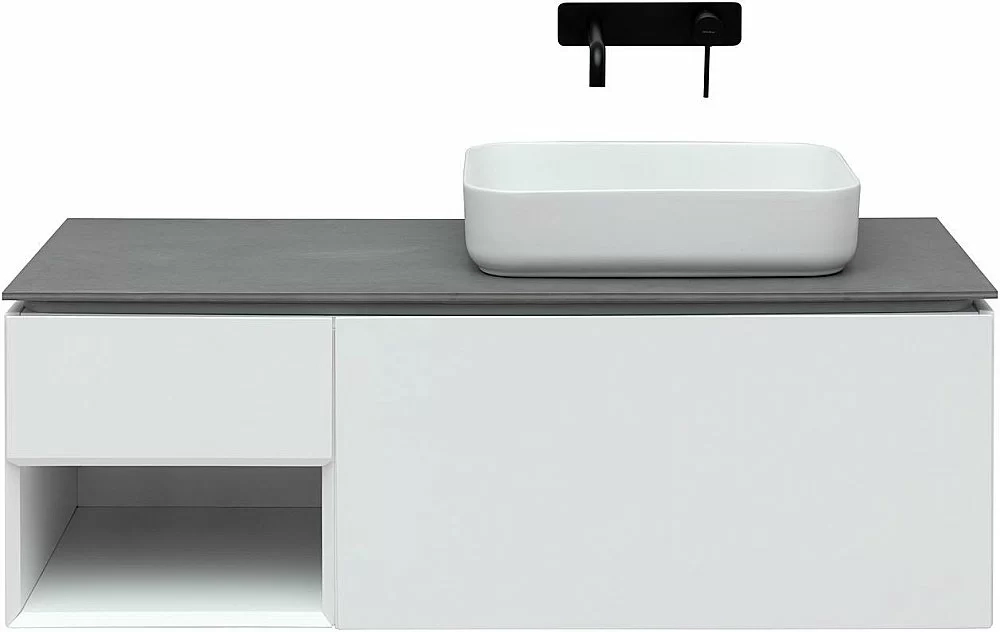 Тумба с раковиной Allen Brau INFINITY 120 1+1 белая матовая