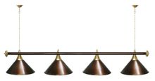 Лампа STARTBILLIARDS 4 пл. (плафоны золотые,штанга золотая,фурнитура золото)