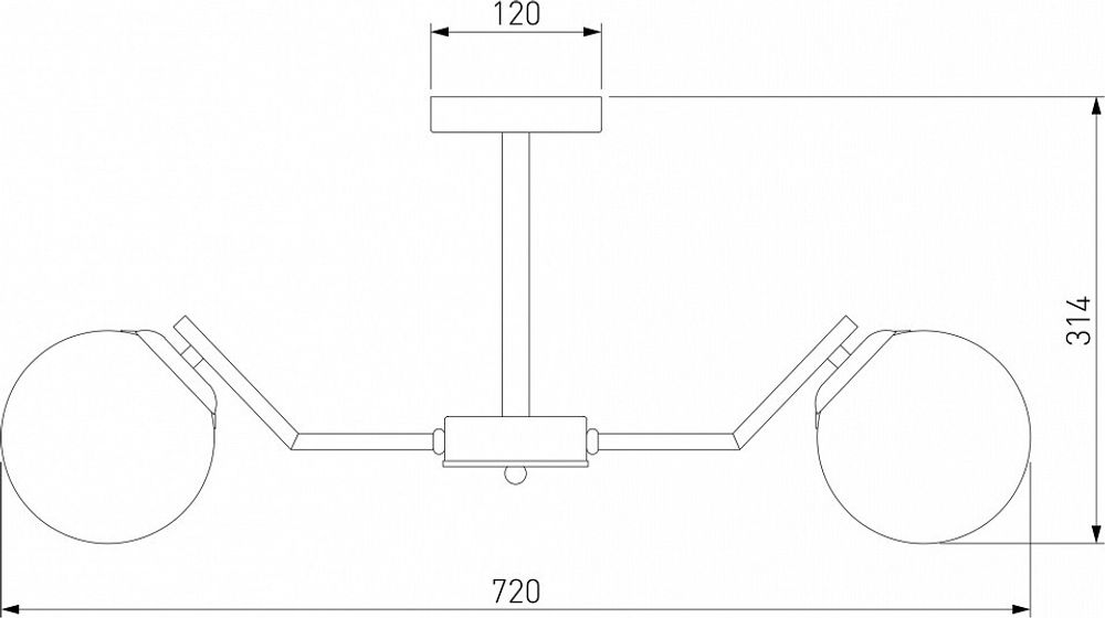 Люстра на штанге Eurosvet Frost 70154/6 латунь