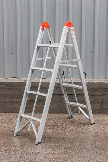 Стремянка складная алюминевая бытовая ( 4 ступени) Forsage F-TL603-4