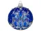 С2168/1 Стеклянный шар Олени 85 мм.,синий, Ёлочка