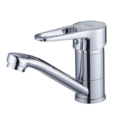 Смеситель для раковины, Solone, корот изл, с картриджем, хром, 4L-B045