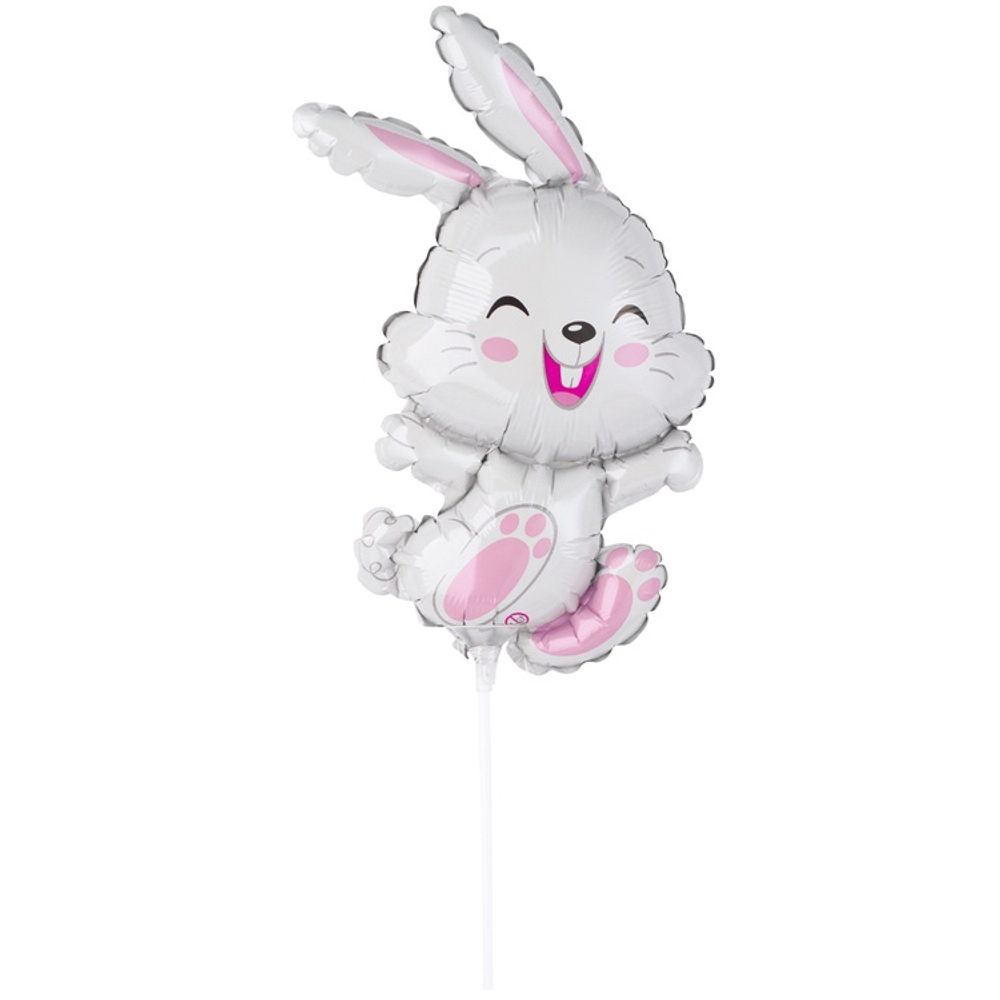 Шар Фольгированный Зайка веселый (Белый)