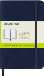 Блокнот Moleskine Classic Soft Pocket (QP613B20) 90x140мм 192стр. нелинованный мягкая обложка синий