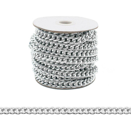 Цепь алюминиевая 13*9,8 (серебро; КИТАЙ)
