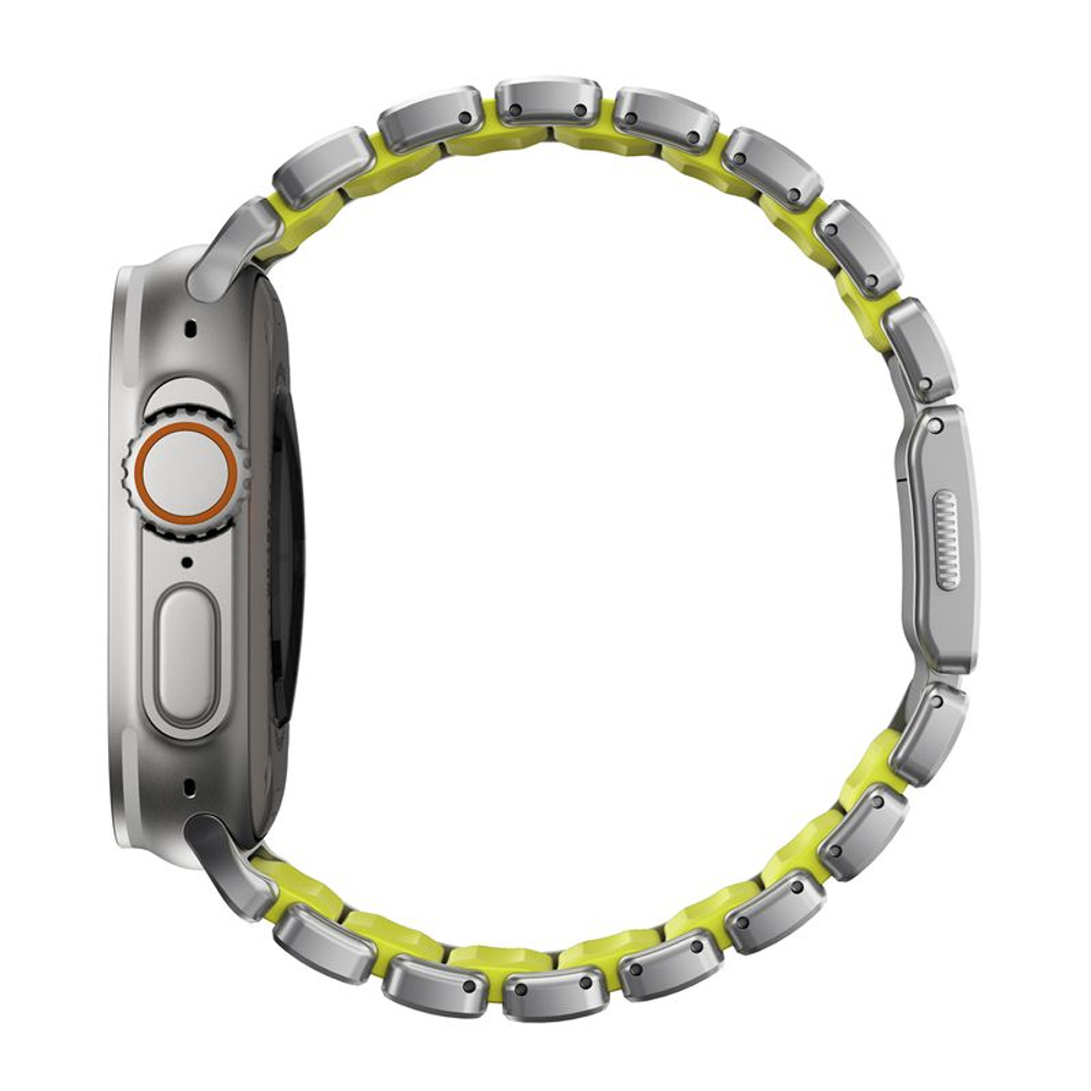 Ремешок Nomad Stratos Natural Titanium Volt FKMдля Apple Watch 45/46/49mm