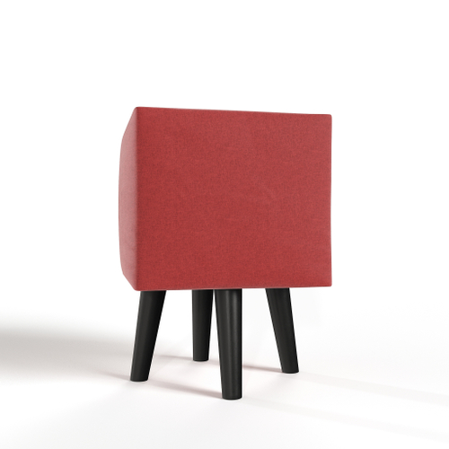 Пуф квадратный на высоких ножках Фантазёр D-8 (Красный) в офис, дом, салон красоты, прихожая, гостиная, на кухню, в кафе, в зону ожидания, в коридор, к туалетному столику. Банкетка, подставка.