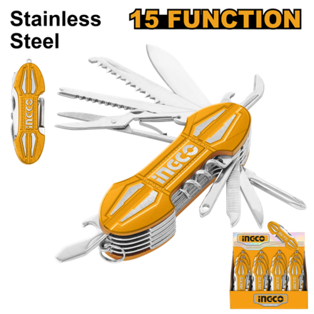 Нож складной многофункциональный(мультитул)  INGCO HMFK8158 15 в 1