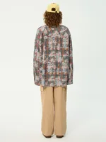 Купить Рубашка Kraizy Stripes Destroy серо-оранжевая Рубашка Kraizy Stripes Destroy серо-оранжевая