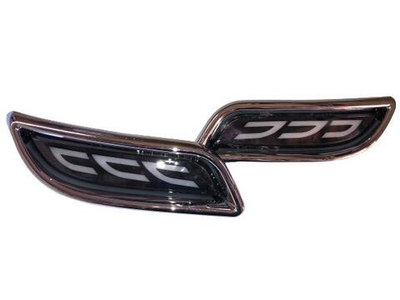 Катафот бампера Lada Priora 2 (LED) ZFT-395 CROME WHITE ЧЕРНЫЙ