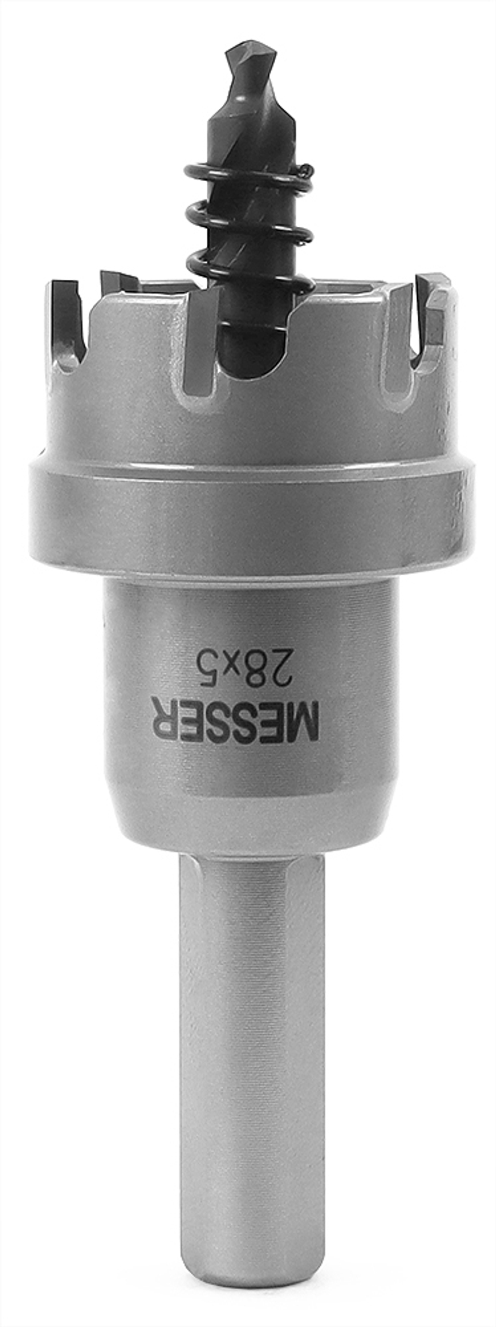 ТСТ коронка MESSER 28X5 с центрирующим сверлом и толкающей пружиной