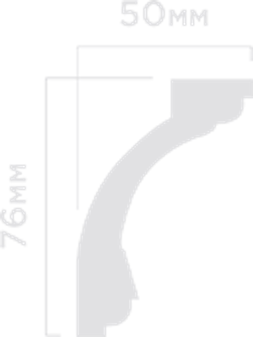 Карниз HiWood, 76x50 мм