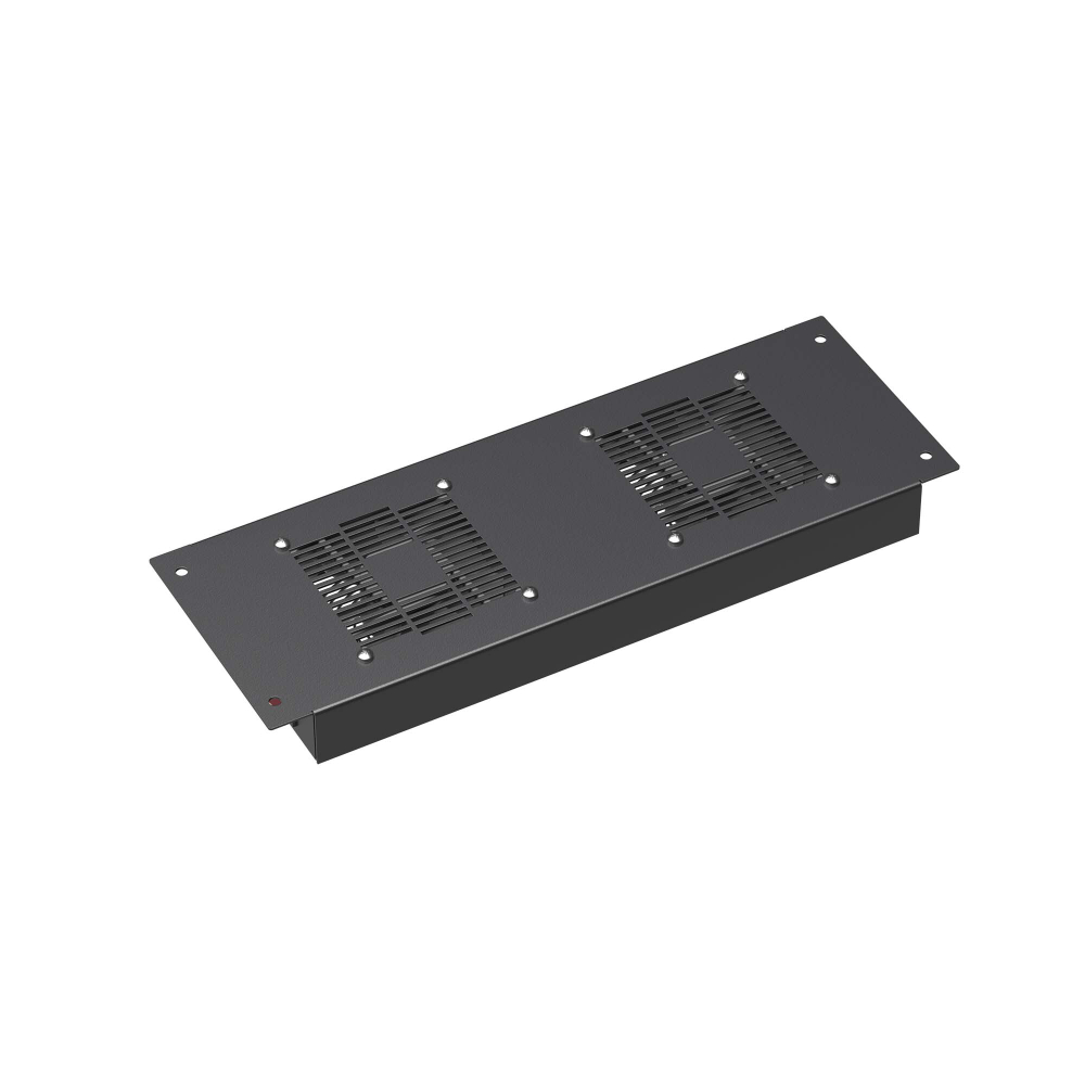 Потолочный модуль 2 вентилятора для крыши навесных и напольных 19" IT-корпусов ДКС серии STI/CQE шириной 600мм, RAL9005