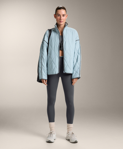 Oysho Футболка с длинными рукавами на запахе в рубчик, темно-серый