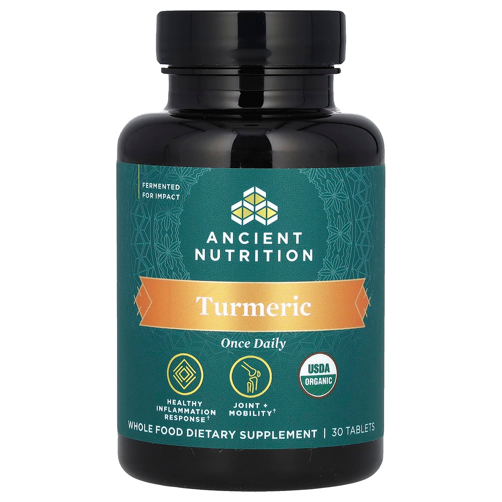 Ancient Nutrition, Куркума, один раз в день, 30 таблеток