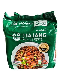 Лапша Jjajang Ramen с соусом Чачжан 400 г (5 пачек)