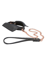 Стильный ошейник-воротничок Chelsea Collar with Leash с золотистой цепью-поводком (Цвет: черный с золотым)