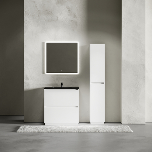 Тумба с раковиной Sancos Libra Floor 80 см LB80FW глянцевый белый