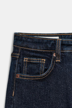 ZARA ДЖИНСЫ TRF CROPPED FLARE С ВЫСОКОЙ ПОСАДКОЙ, ТЕМНЫЙ ИНДИГО