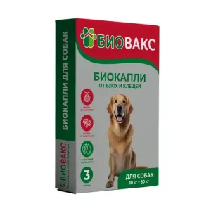 Антипаразитарные капли на холку Биовакс для собак