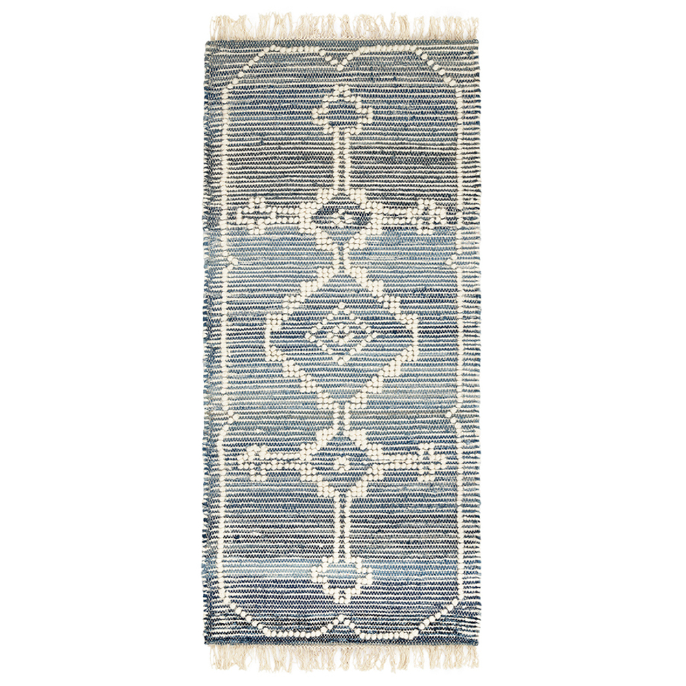 Ковер из шерсти и денима jammu из коллекции ethnic, 70x160см
