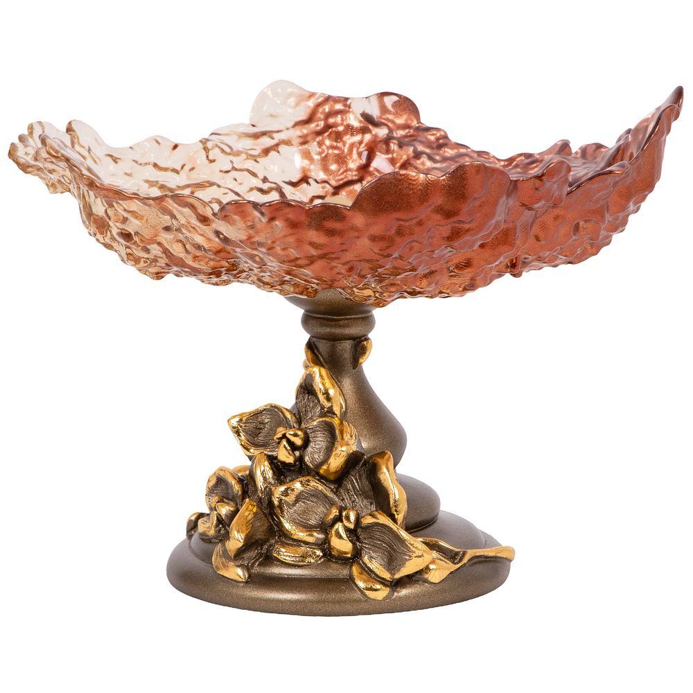 Фруктовница-конфетница Орхидея Лелия Бронза