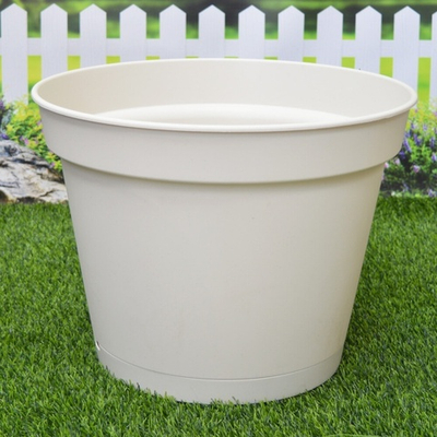 Горшок цветочный Mint D380мм 20л с поддоном (светло-бежевый)