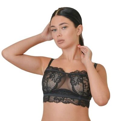 Кружевной бюстгальтер-бралетт Laura (Размер: 85C) (Цвет: белый)