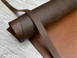 Сафьяно цв. Оливковый / Saffiano Oliva Brown, толщ. 3,0+ мм, ременная кожа