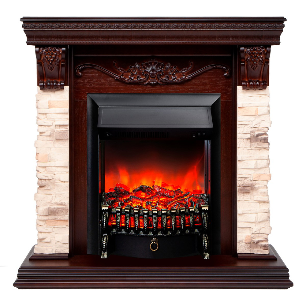 Электрокамин RealFlame Patricia NT орех с Fobos s Lux BL
