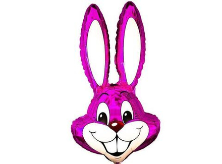 Шар (35""/89 см) Фигура, Заяц, Фуксия 1 шт. Г027