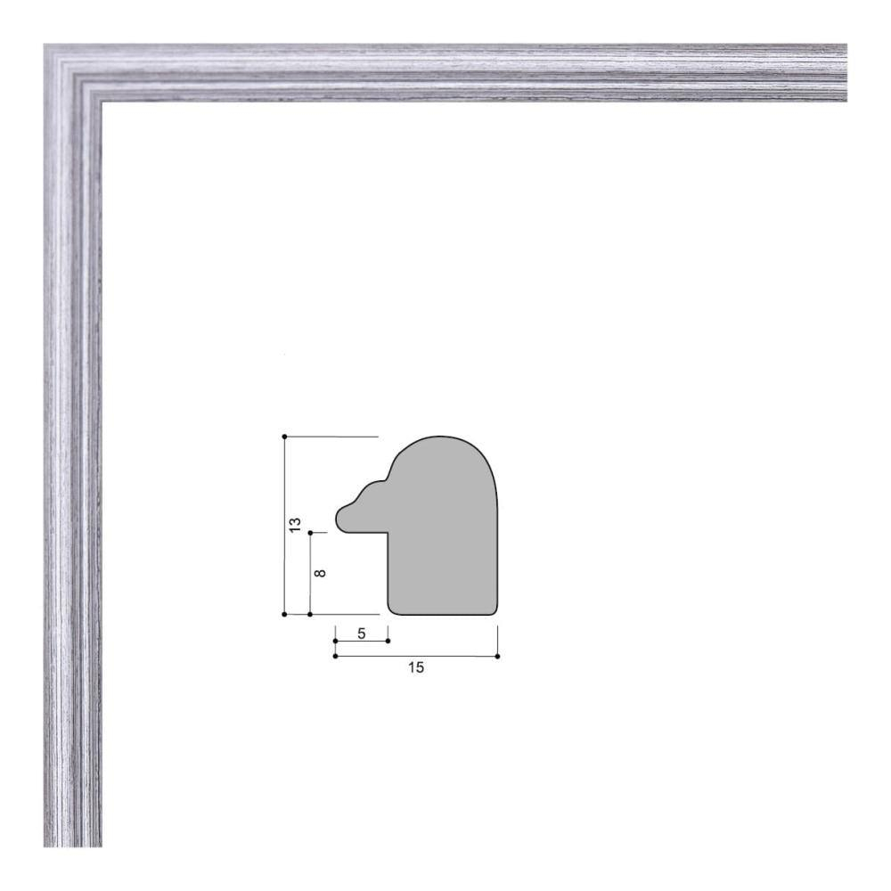 Фоторамка 10х15 см. серая, без фактуры, арт. 1015.123773