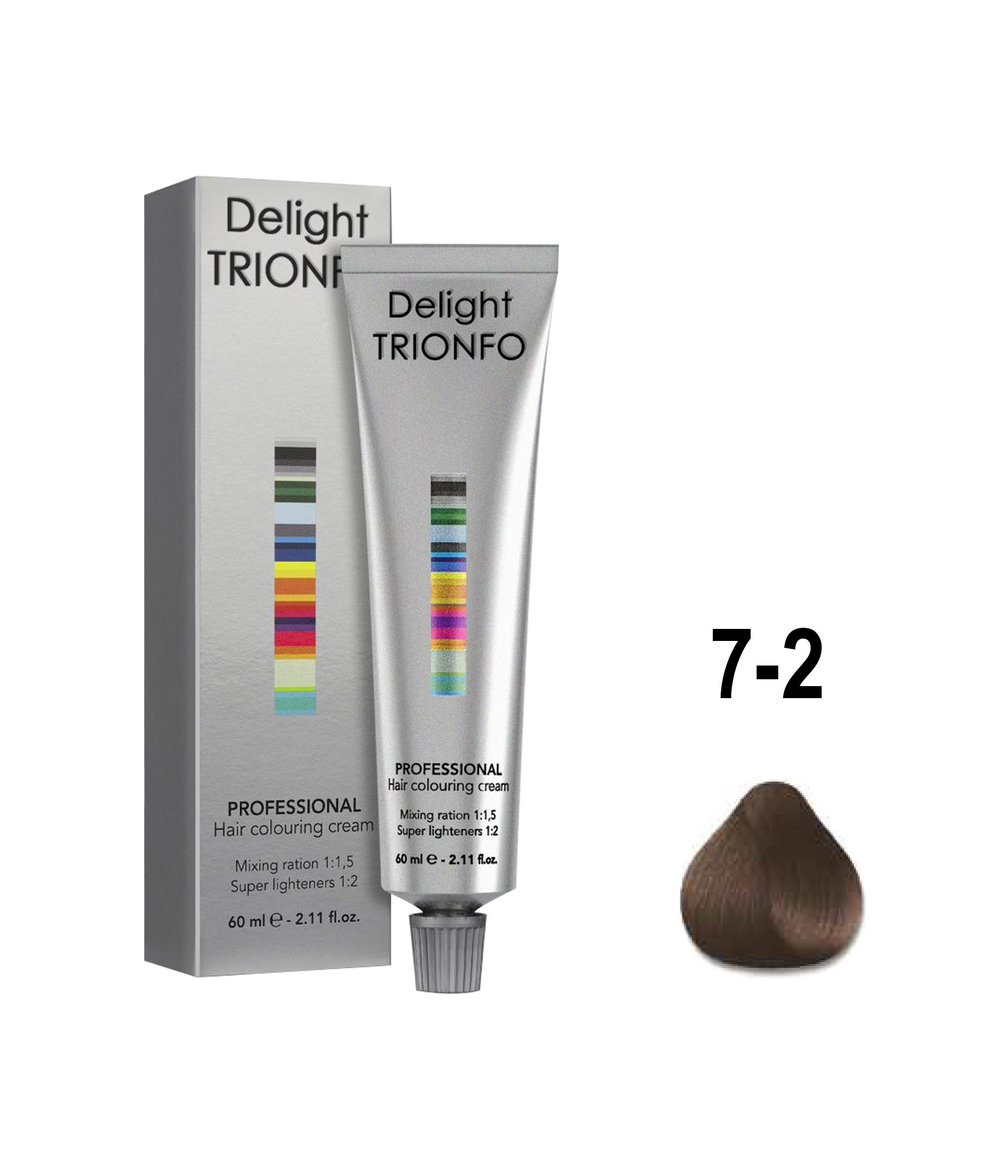 ДТ 7-2 стойкая крем-краска для волос Средний русый пепельный 60 мл