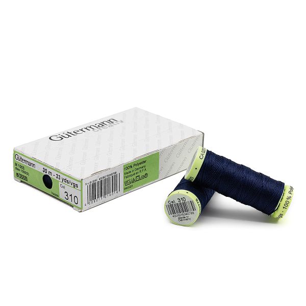 Нитки отделочные Gutermann Top Stitch 30 (30 метров), 5 кат. | 310 т.чернильный
