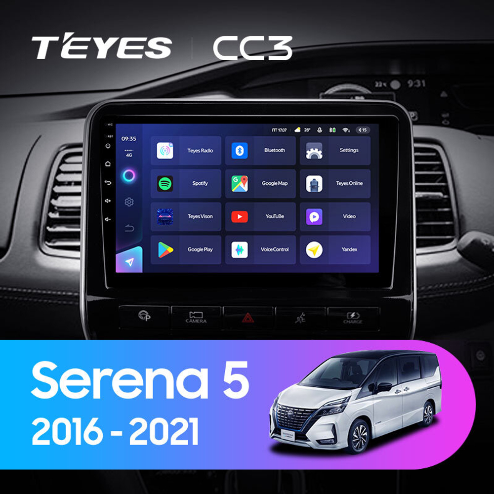 Teyes CC3 10,2" для Nissan Serena 5 2016-2021 (прав)