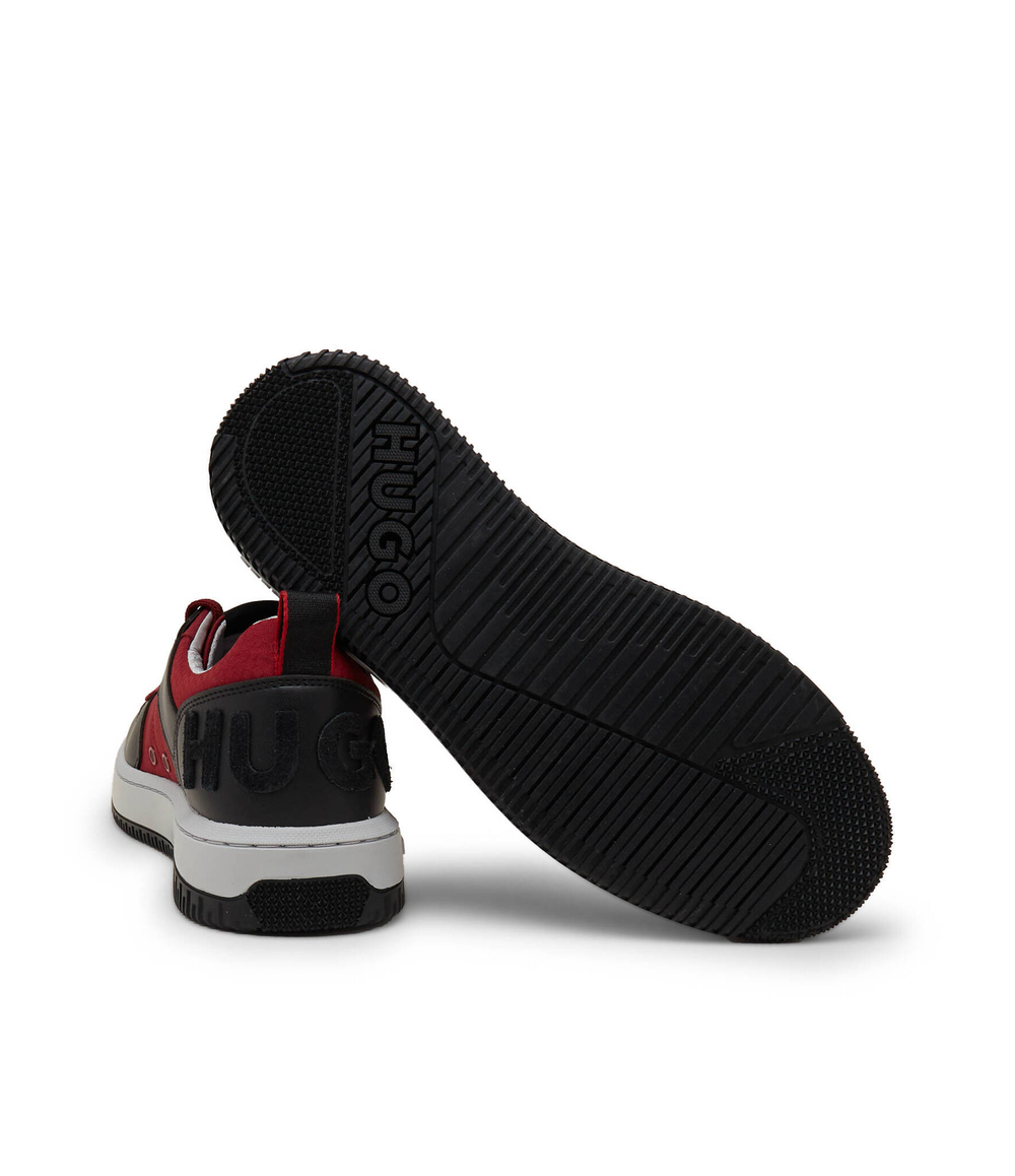 Кожаные кроссовки kilian tenn HUGO - бордовый(50503032)