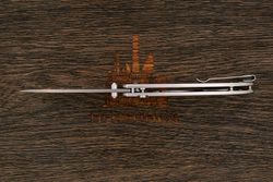 Нож складной CJRB Feldspar, клинок 89мм, дамаск нержавеющий, рукоять сталь