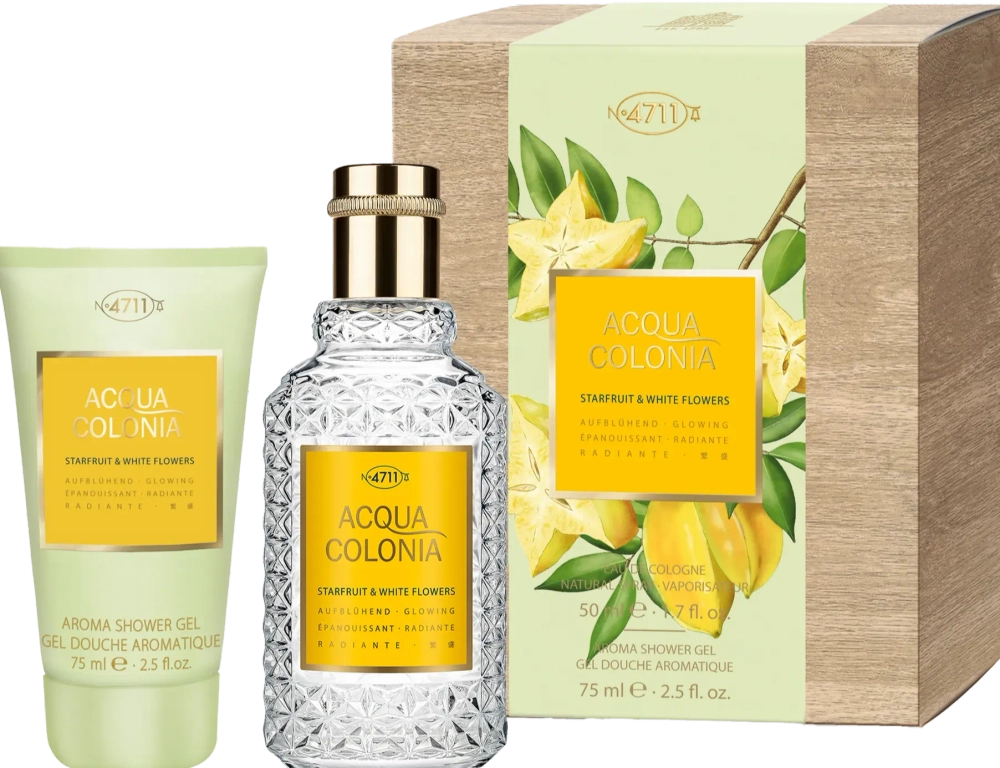 4711 Acqua Colonia Starfruit & White Flowers Eau de Cologne 50 ml + Shower Gel 75 ml Set 1 pcs