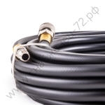 Резиновый маслостойкий воздушный шланг с фитингами Rapid, 20 бар, 15х9 мм, 10 м. AERO