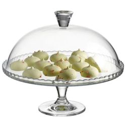 Подставка для торта 32 см h26 см со стеклянной крышкой d 30 см Патиссери Pasabahce