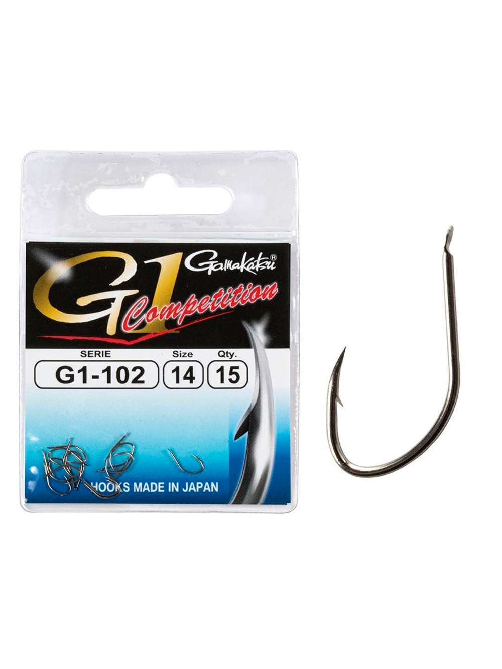 Крючки Gamakatsu G-1 COMPETITION 102 HOOKS размер 16 (упк.15шт.)